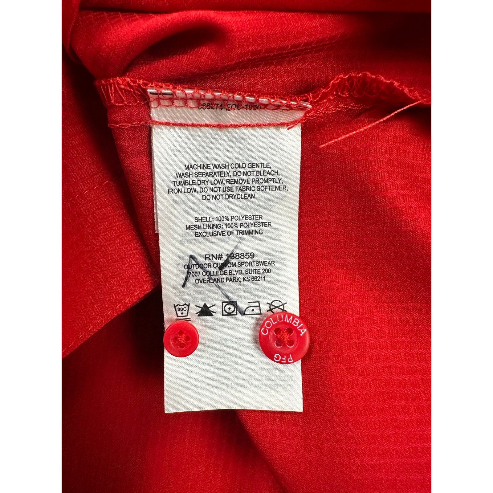 Columbia Texas Rangers Tamiami Omni-Shade PFG Vented Button Down in Red — Size L // Preowned