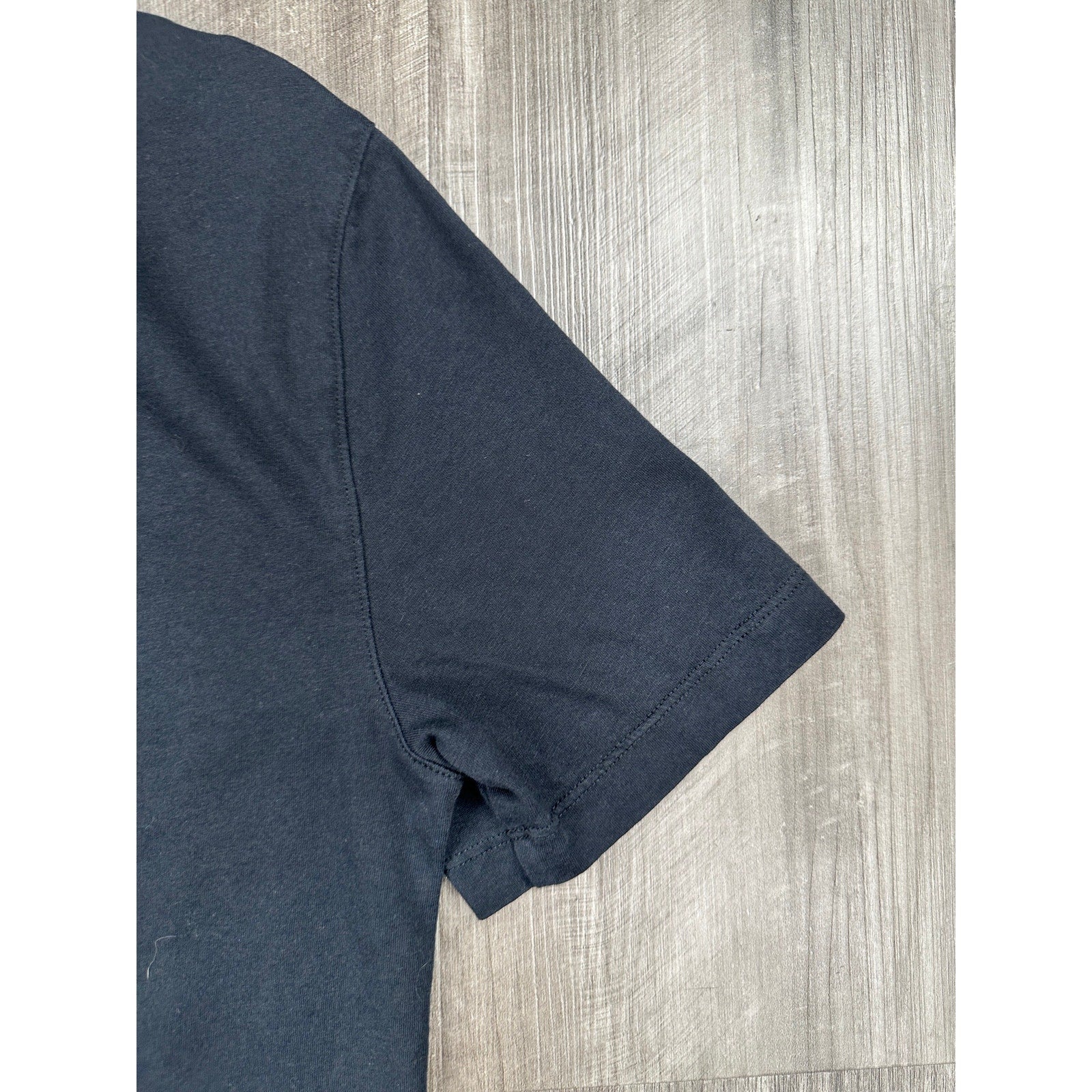 Armani Exchange Relaxed Fit Zip Front Polo in Black — Size Small // Preowned