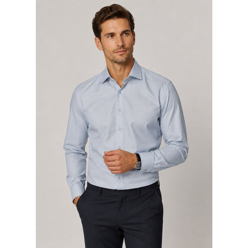 1863 by Eterna Modern Fit Light Blue Micro-Weave Pattern Long Sleeve - 3XL (19)