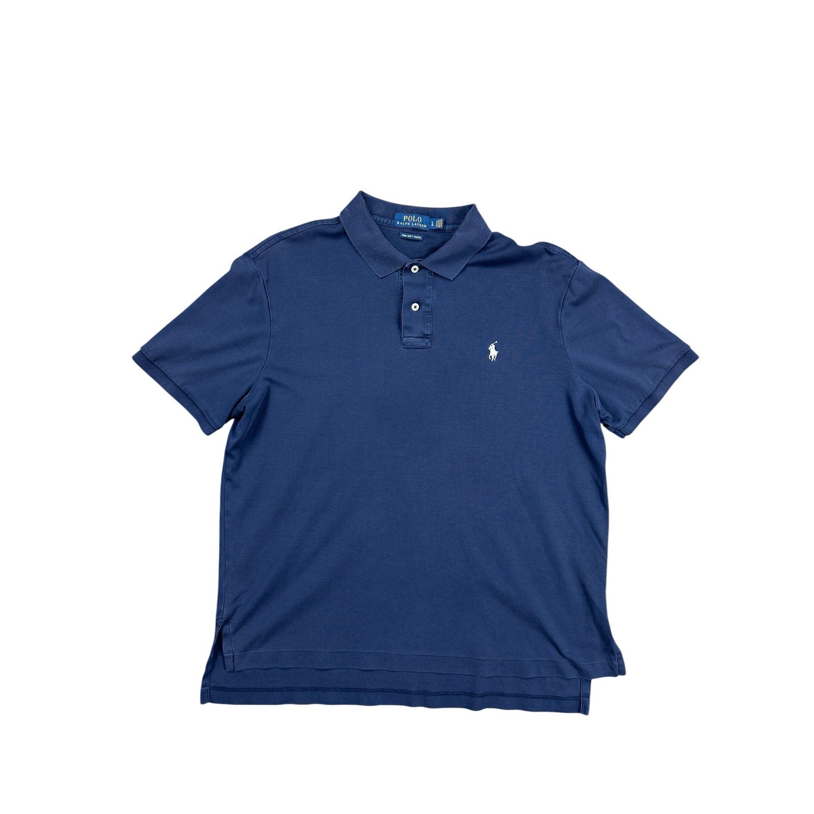 Polo Ralph Lauren Pima Soft Touch Interlock Polo in Navy — Size Large // Preowned