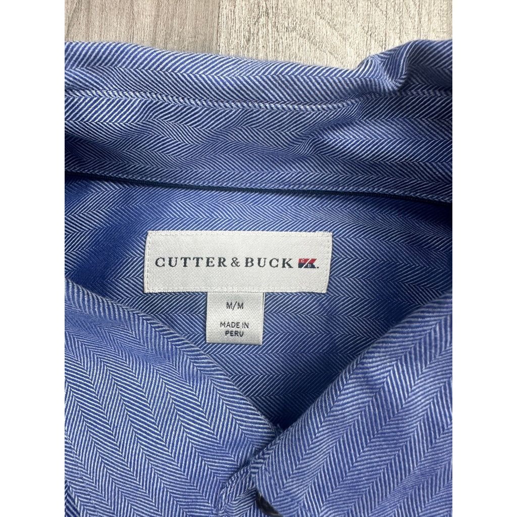 Cutter & Buck Kentucky Wildcats Herringbone Long Sleeve Button Down Shirt — Size Medium // Preowned