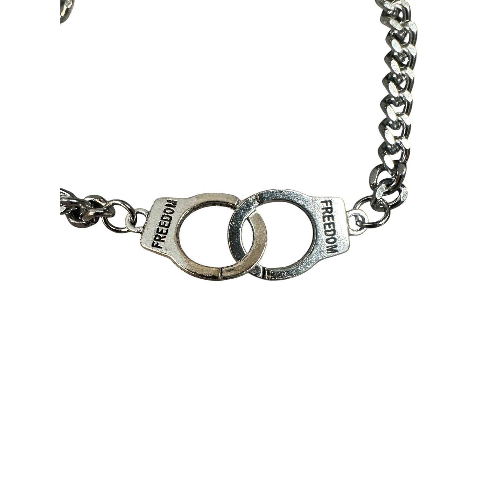 Andrew Christian Freedom Handcuff Bracelet in Silver — One Size