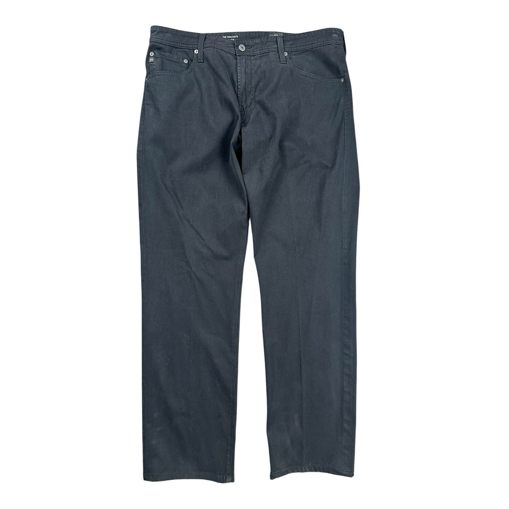 AG Adriano Goldschmied The Graduate Tailored Leg Pant in Super Black — 36x32