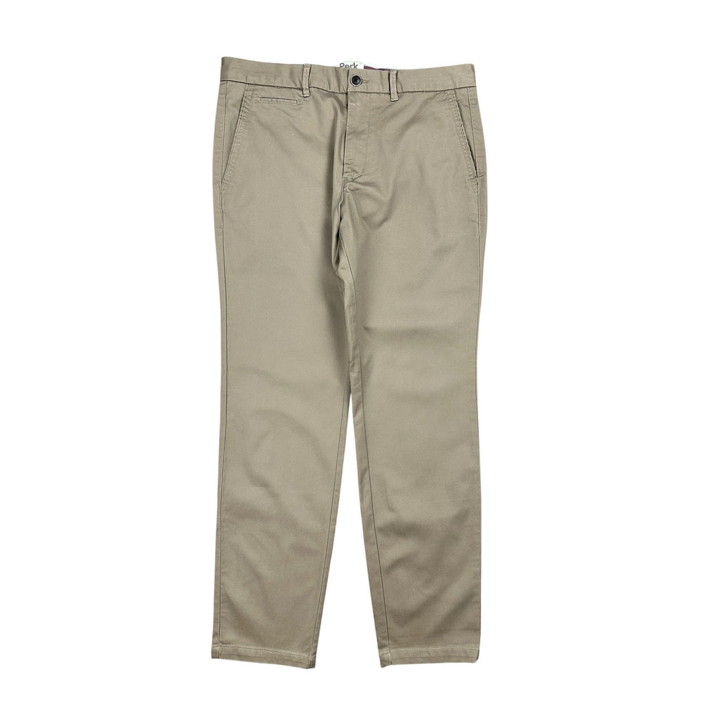 Perk Feel Good Slim Fit Stretch Chinos in Dark Khaki — Size 33x30 // Preowned
