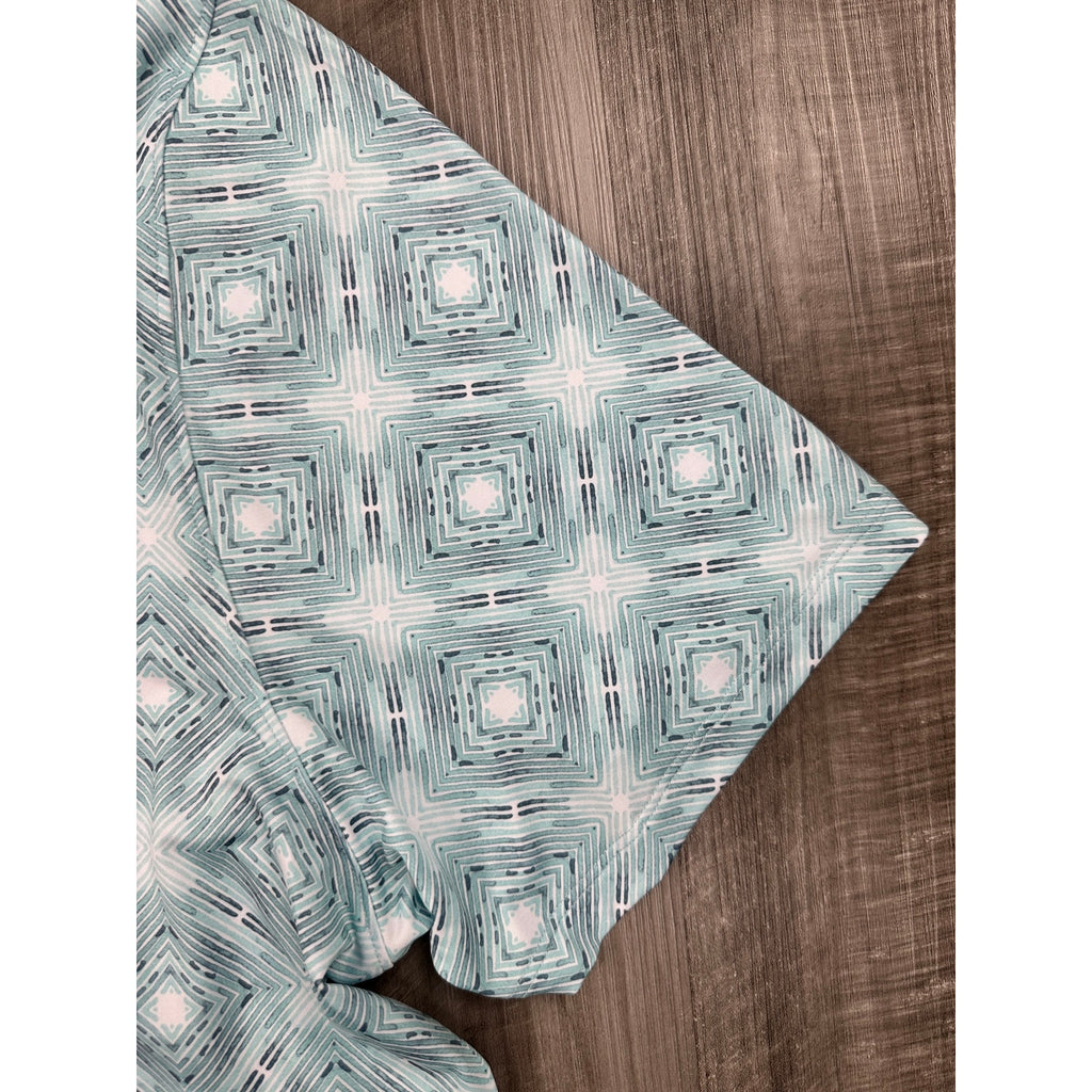 7 Diamonds Polaris 4 Way Stretch Performance Jersey Polo in Seafoam Green — Size 2XL
