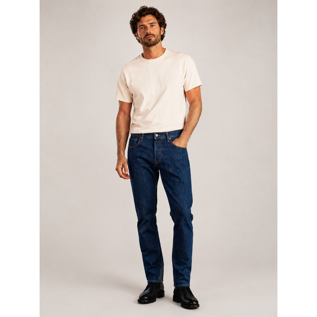 G-Star Raw 3301 Straight Tapered Dark Indigo Rinse Jeans — 35x32