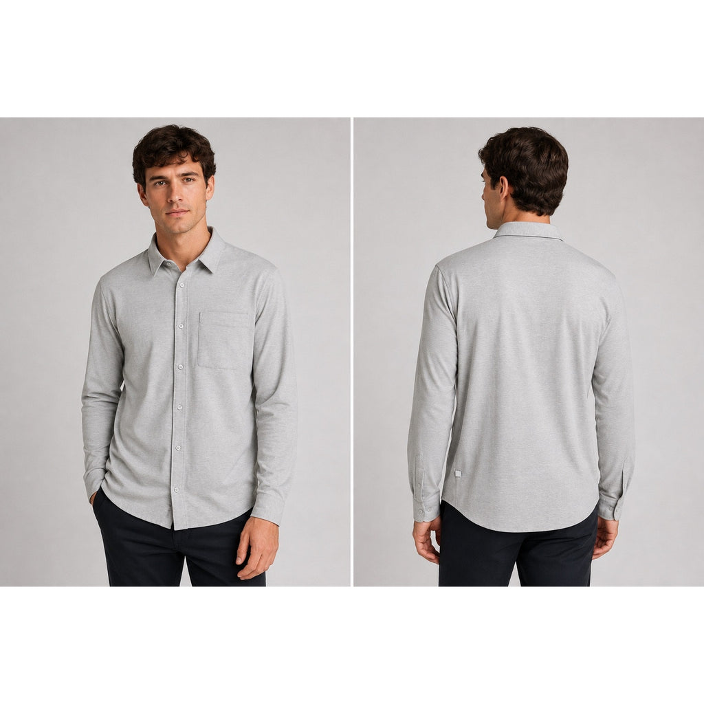 Lululemon Commission Long Sleeve Pocket Shirt in Light Gray — Size XL // Preowned