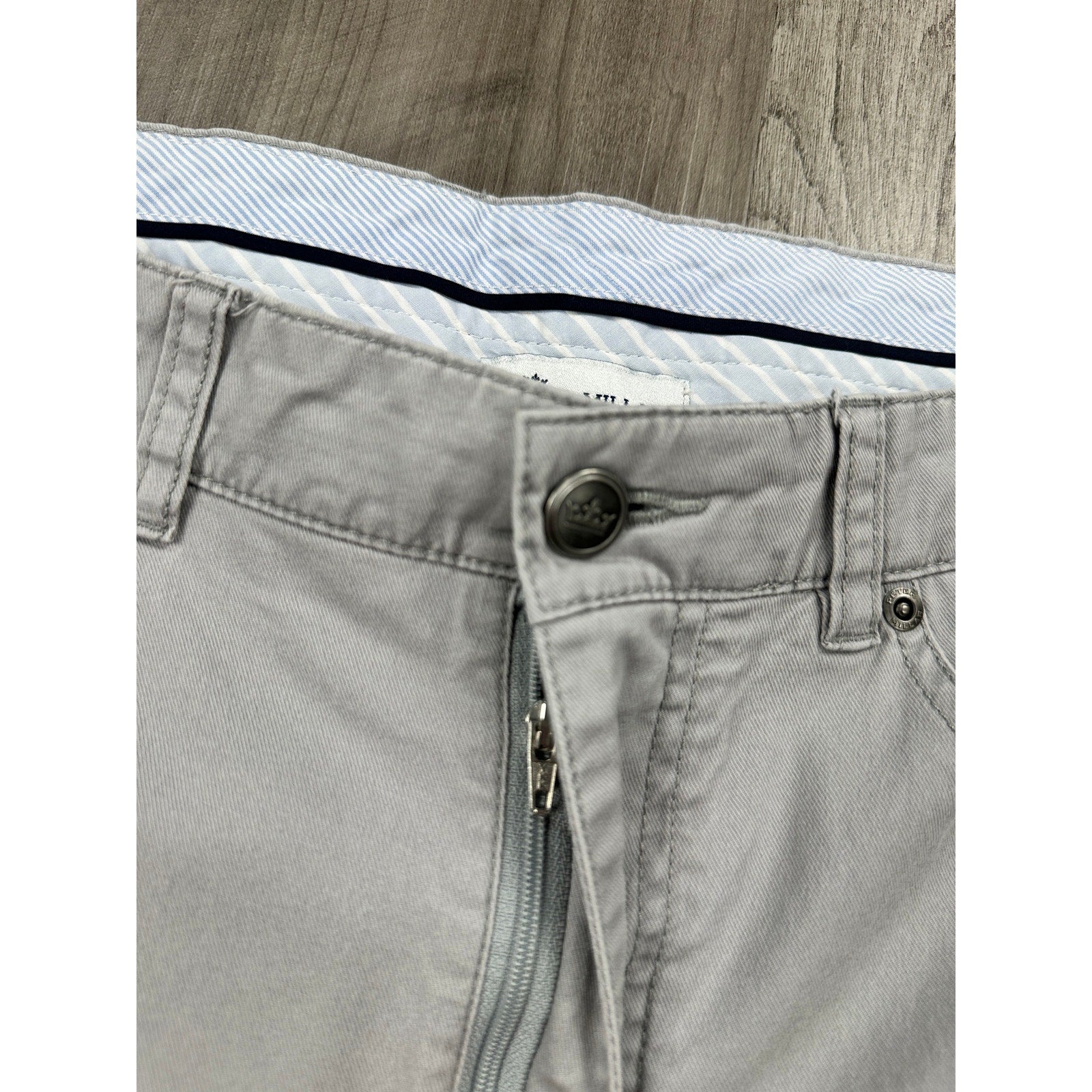 Peter Millar Soft Touch Twill 5 Pocket Pants in Light Gray — Size 36 // Preowned