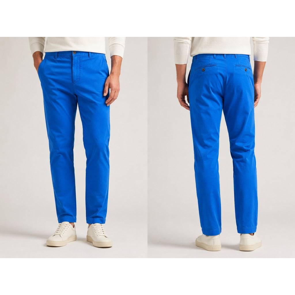 Brooks Brothers Red Fleece Garment Dyed Stretch Chino Pants in Blue — Size 36x30 // Preowned