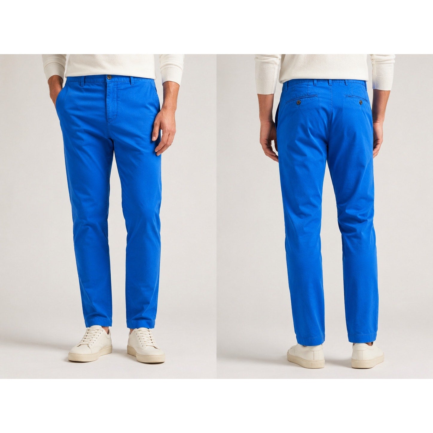 Brooks Brothers Red Fleece Garment Dyed Stretch Chino Pants in Blue — Size 36x30 // Preowned