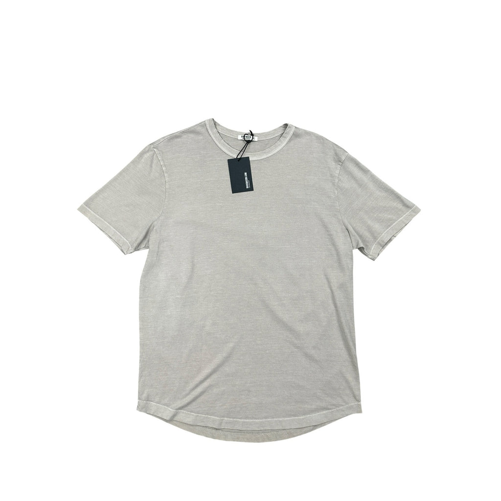 Buck Mason Slub Curved Hem Venice Wash Pima Cotton Tee in Concrete Grey — Size Medium