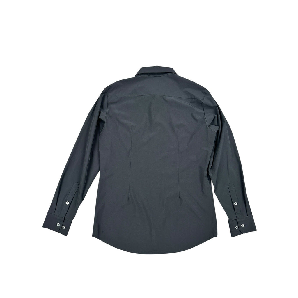 Mizzen+Main Leeward Collection Solid Trim Fit Long Sleeve Shirt in Black — Size Large // Preowned