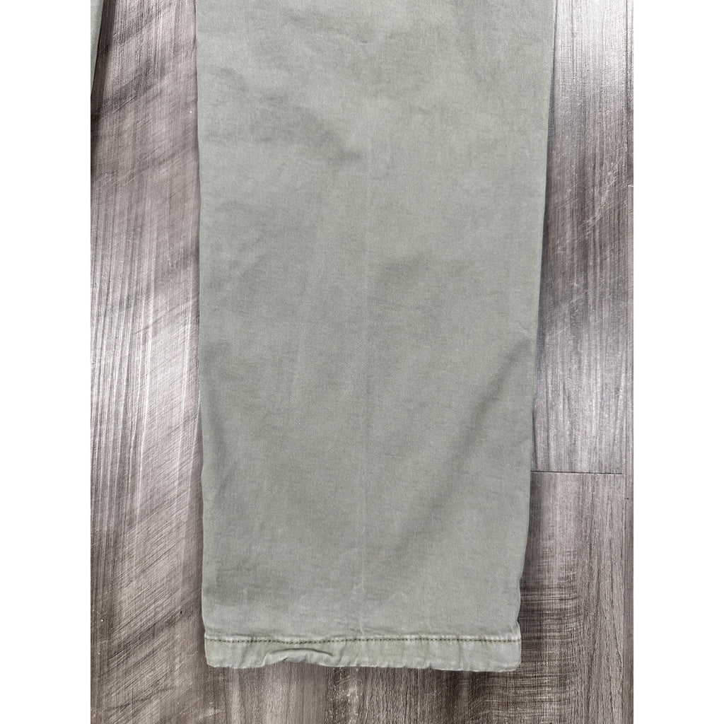 Marine Layer Slim Straight Saturday Twill Chino Pants in Green Khaki — Size Large // Preowned