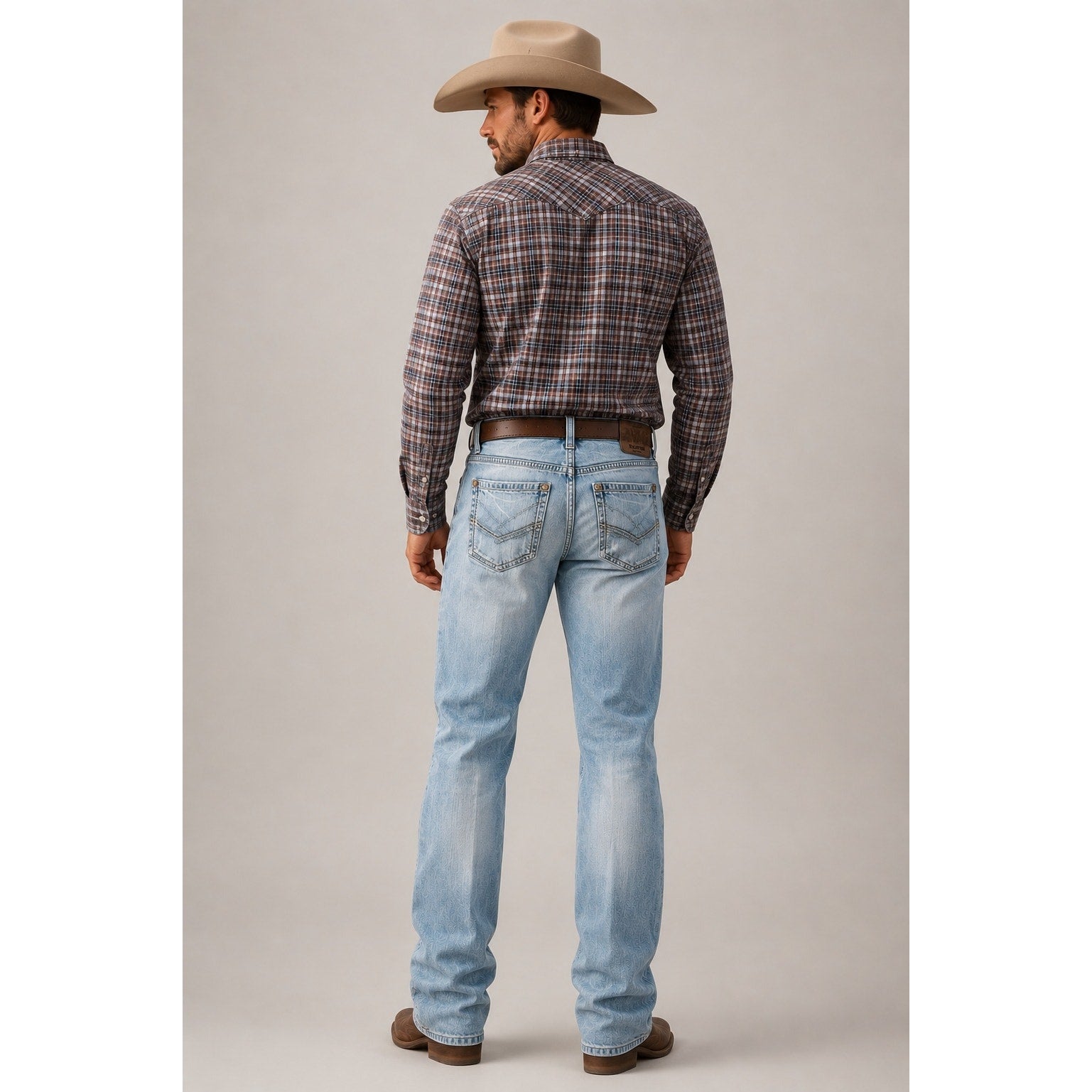 Ariat M5 Straight Gambler Stackable Light Wash Jeans — 34x36