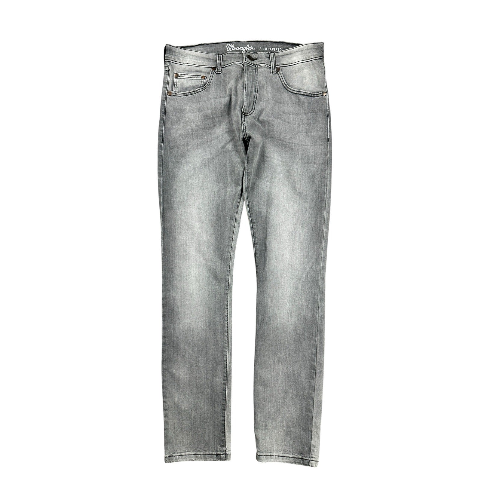 Wrangler Slim Tapered Jean in Gray Wash — 31x32