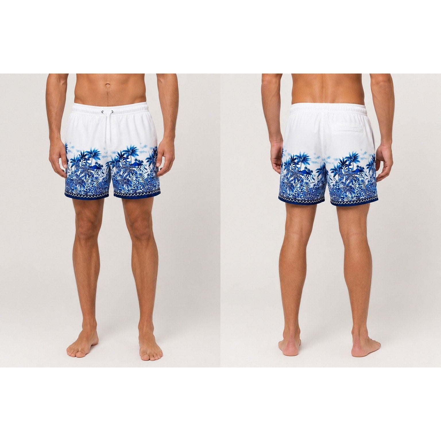 Robert Graham Tropical Palms Swim Trunks Riviera — Size Large