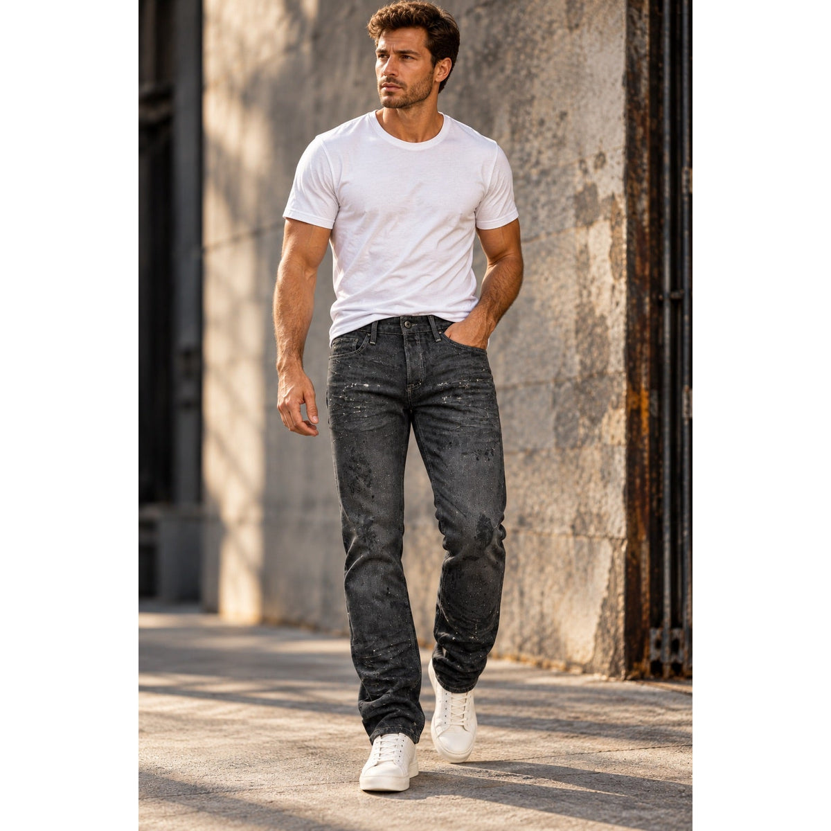 PRPS Demon Straight Fit Paint Splattered Jeans — Size 31