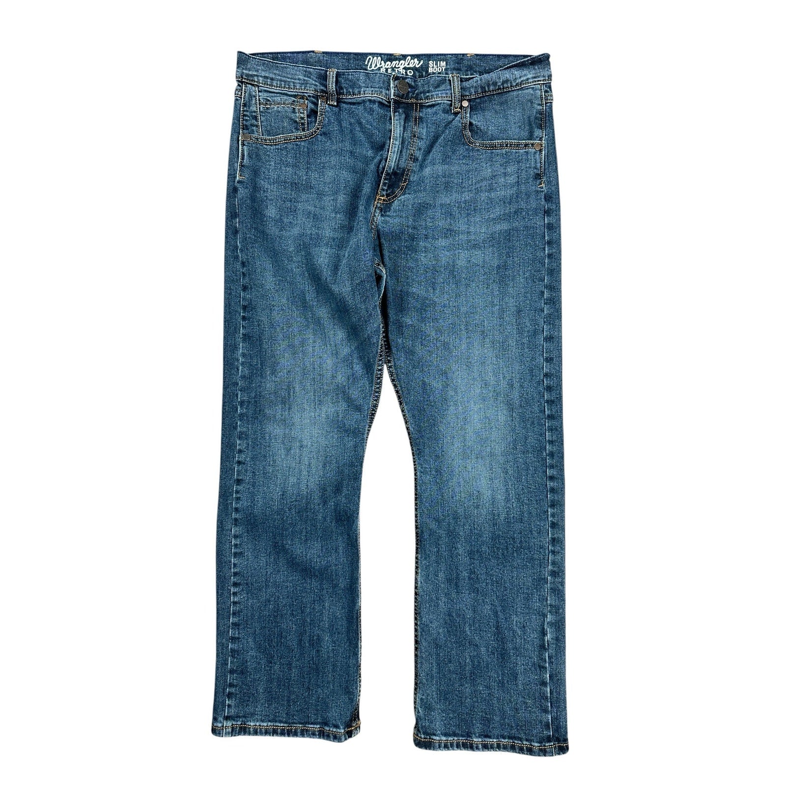 Wrangler Retro Slim Boot Cut Jean in Blue — Size 36x30 // Preowned
