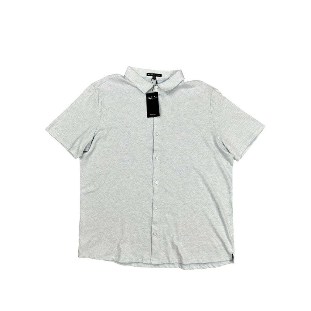 Robert Barakett Catalina Short Sleeve Knit Shirt in Soft Chambray — Size 2XL