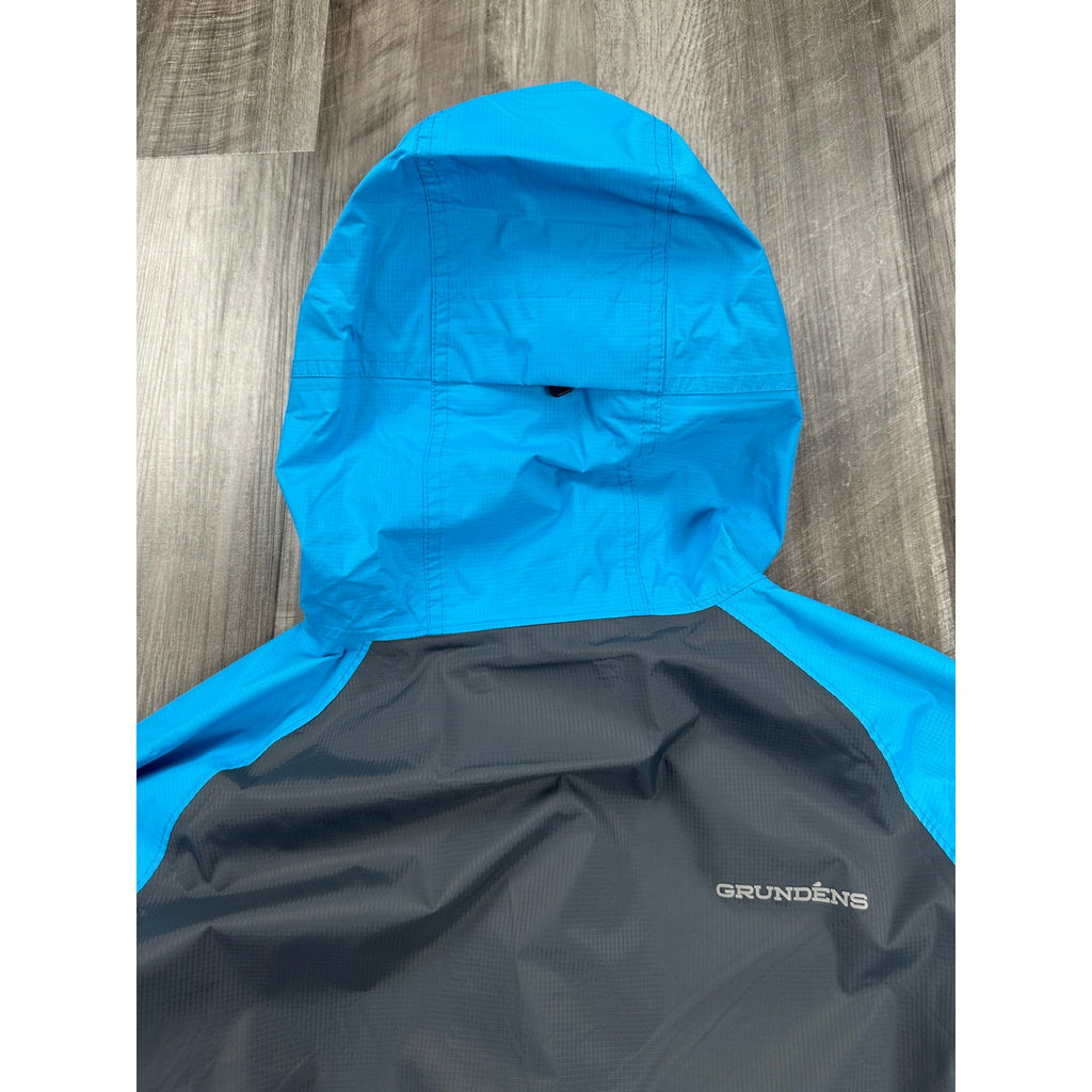 Grundens Trident Ripstop Hooded Jacket in Coastal Blue — Size Medium