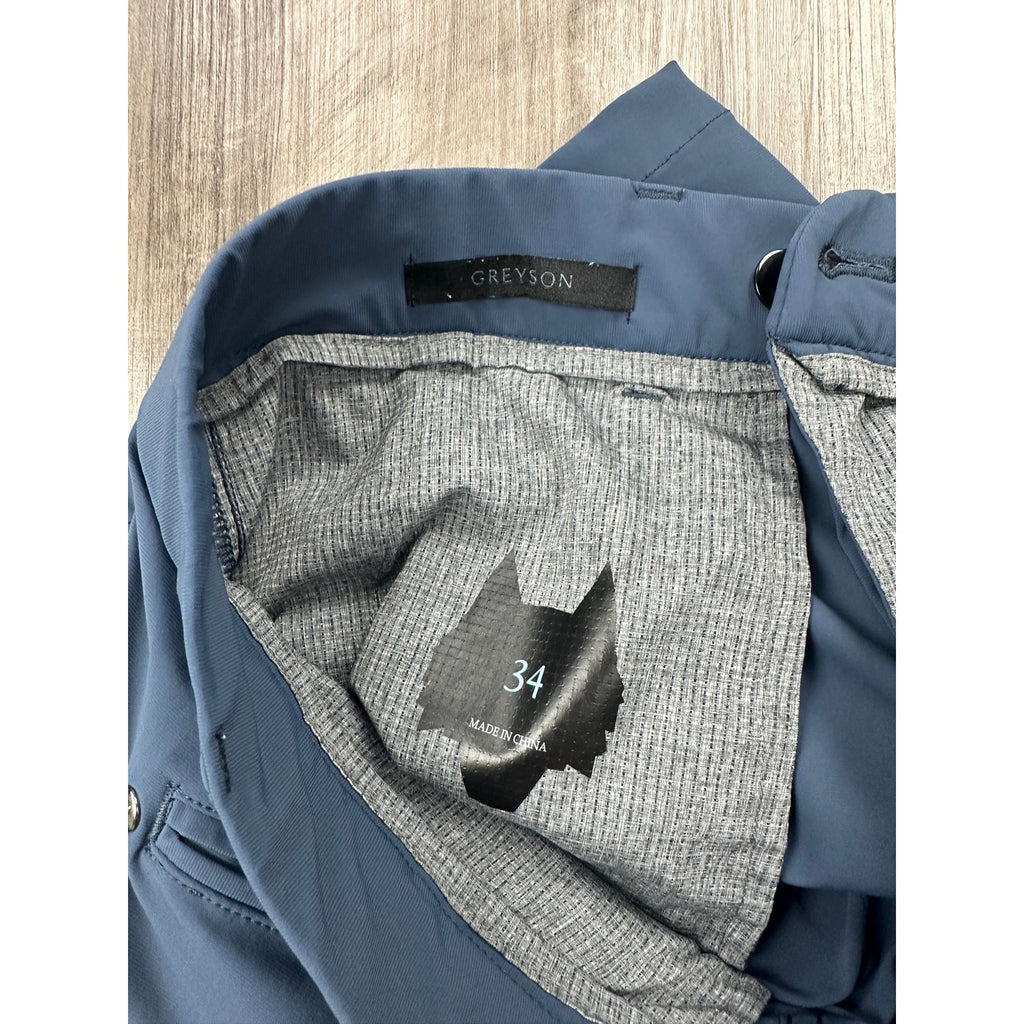 Greyson Montauk Performance Golf Chino Shorts in Slate Navy — Size 34 // Preowned