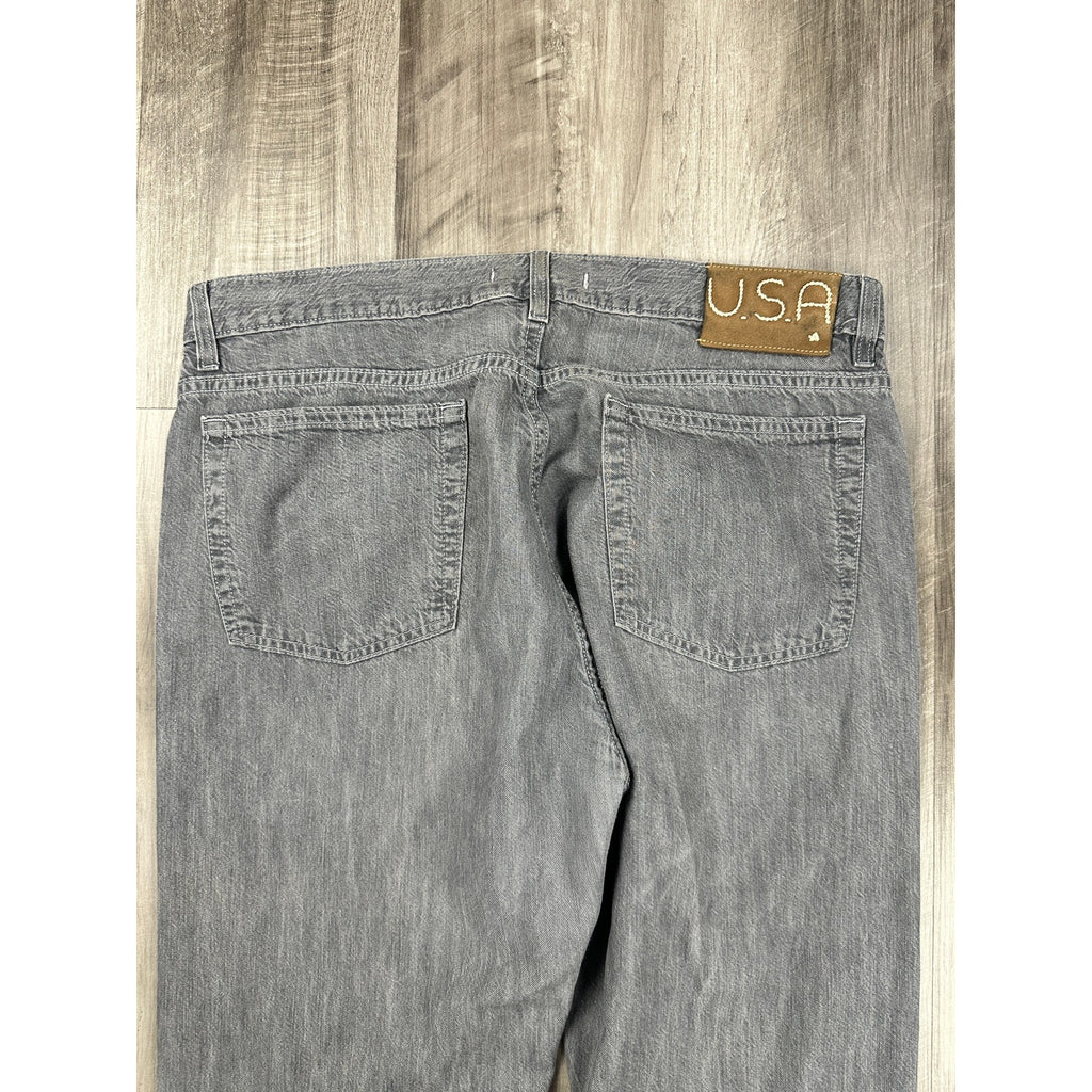 John Varvatos Star USA Authentic Fit Straight Leg Jean in Gray Wash — 36x30