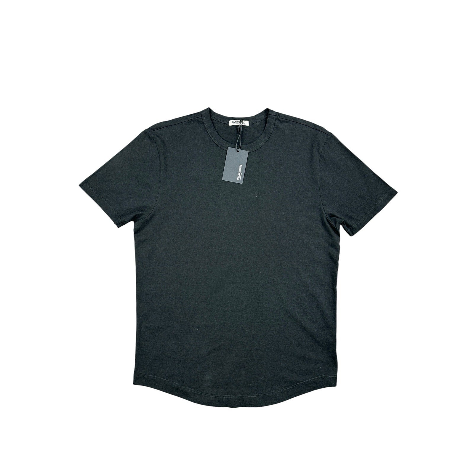 Buck Mason Pima Curved Hem Short Sleeve Tee in Black — Size Medium