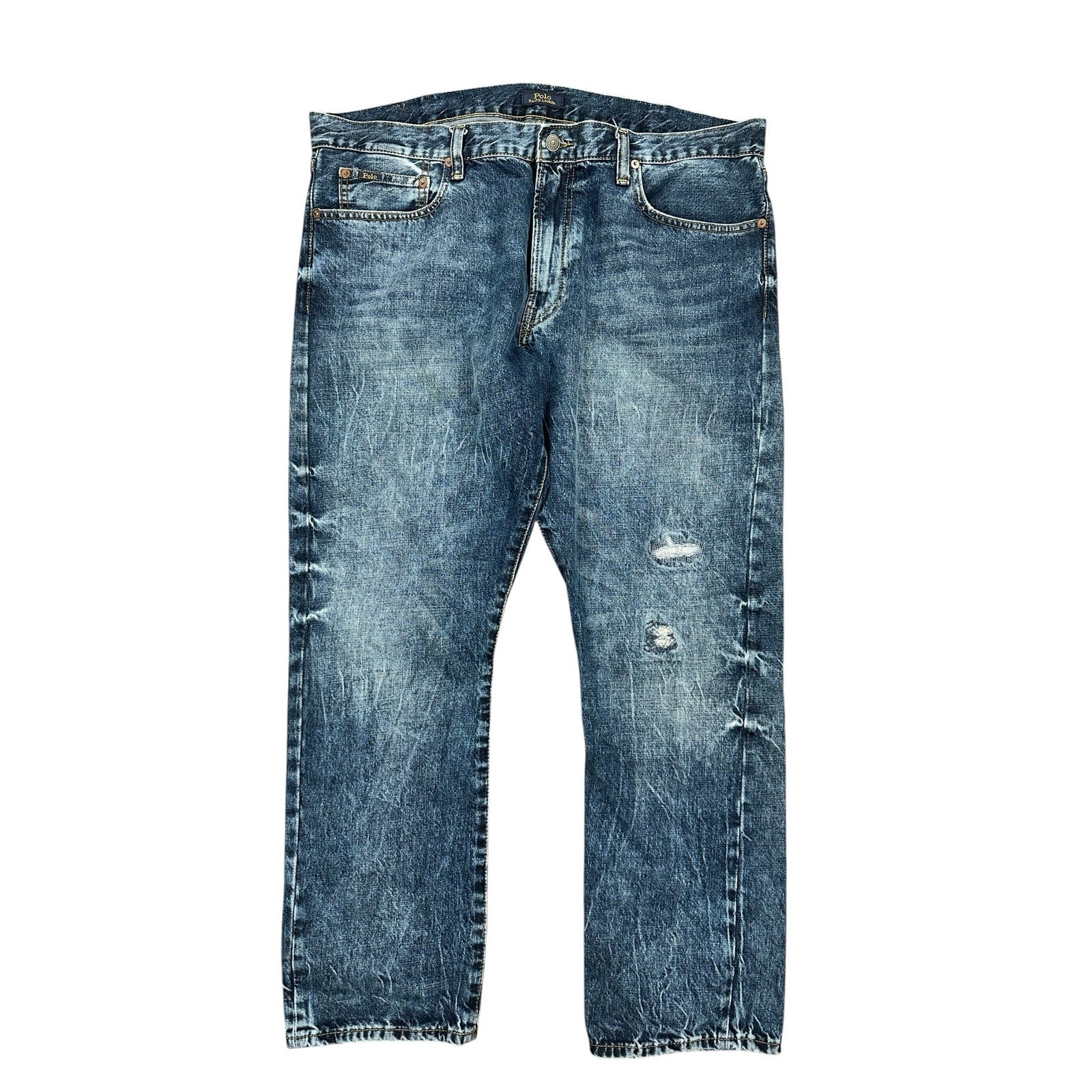 Polo Ralph Lauren The Varick Slim Straight Jeans in Blue — Size 38x30 // Preowned