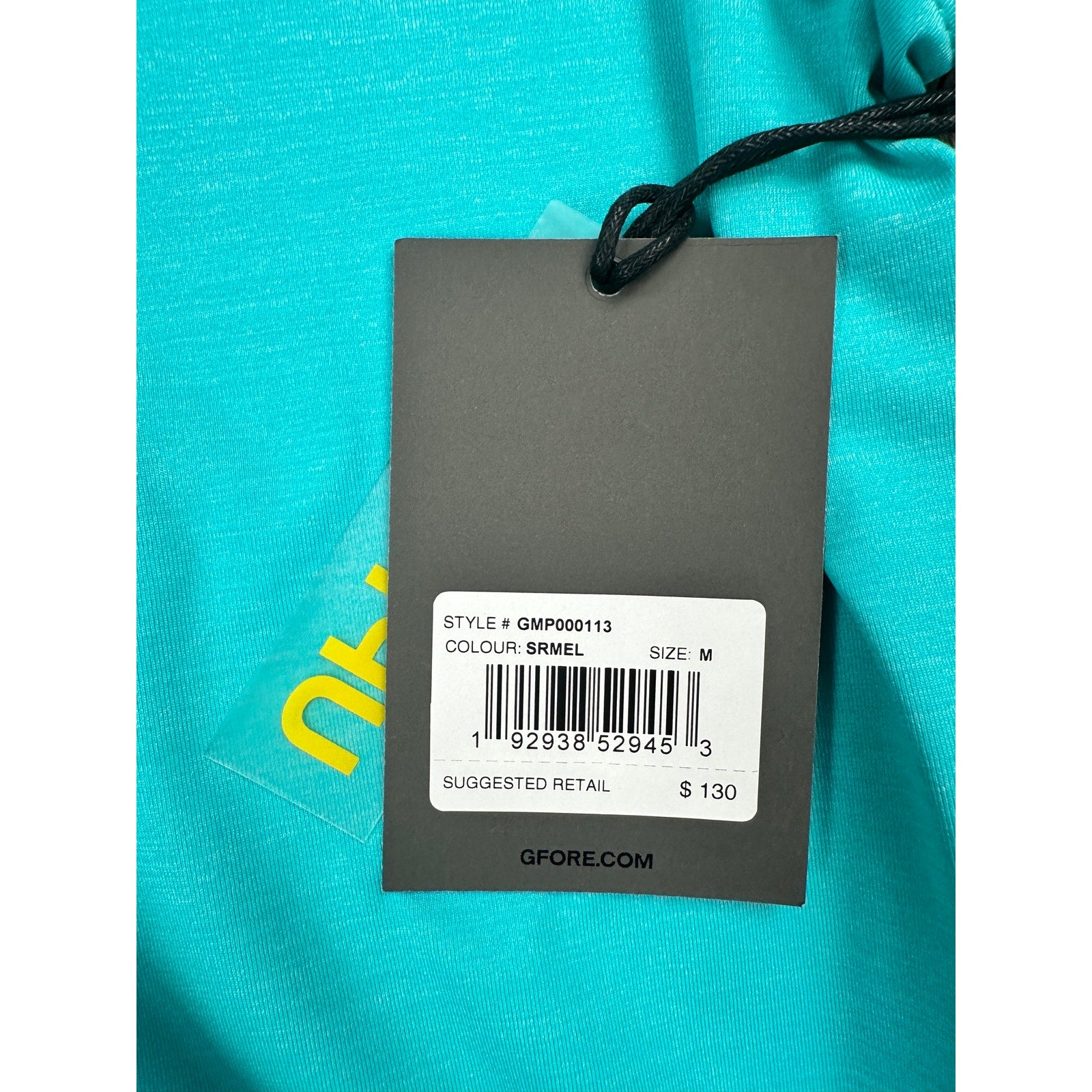G/FORE Melange Ice Nylon Long Sleeve Polo in Siren Melange — Size Medium