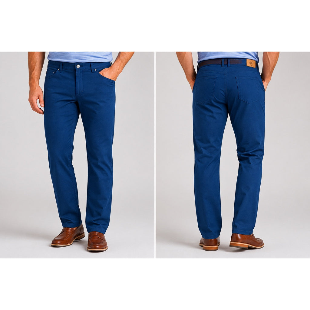 Peter Millar Crown Comfort Five-Pocket Pant in Navy — Size 40