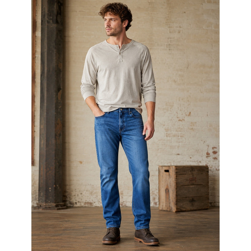 Buffalo David Bitton Jackson Slim Straight Jean in Medium Wash — 40x30