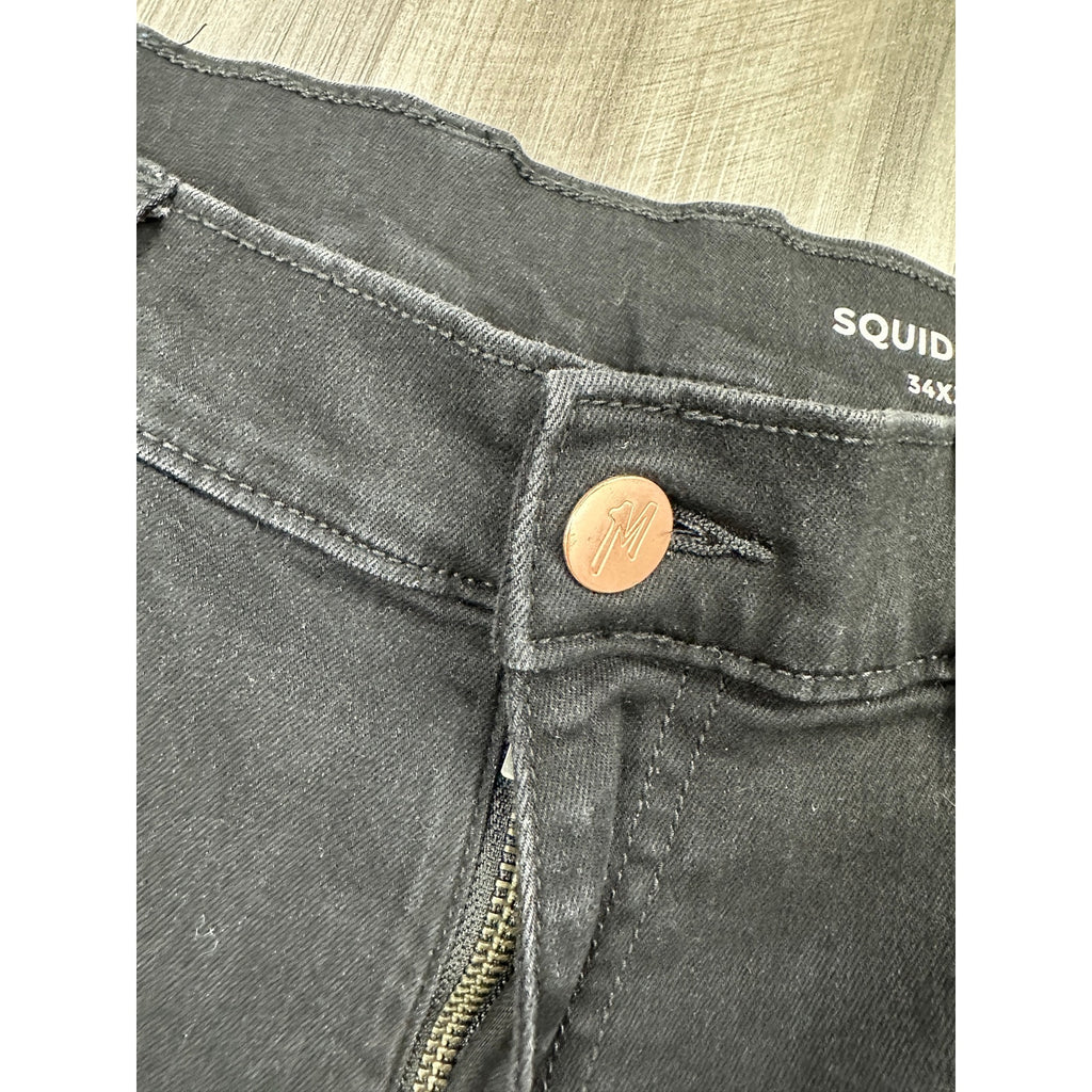 Mugsy Squid Ink Slim Tapered Stretch Jeans in Black — Size 34x32 // Preowned