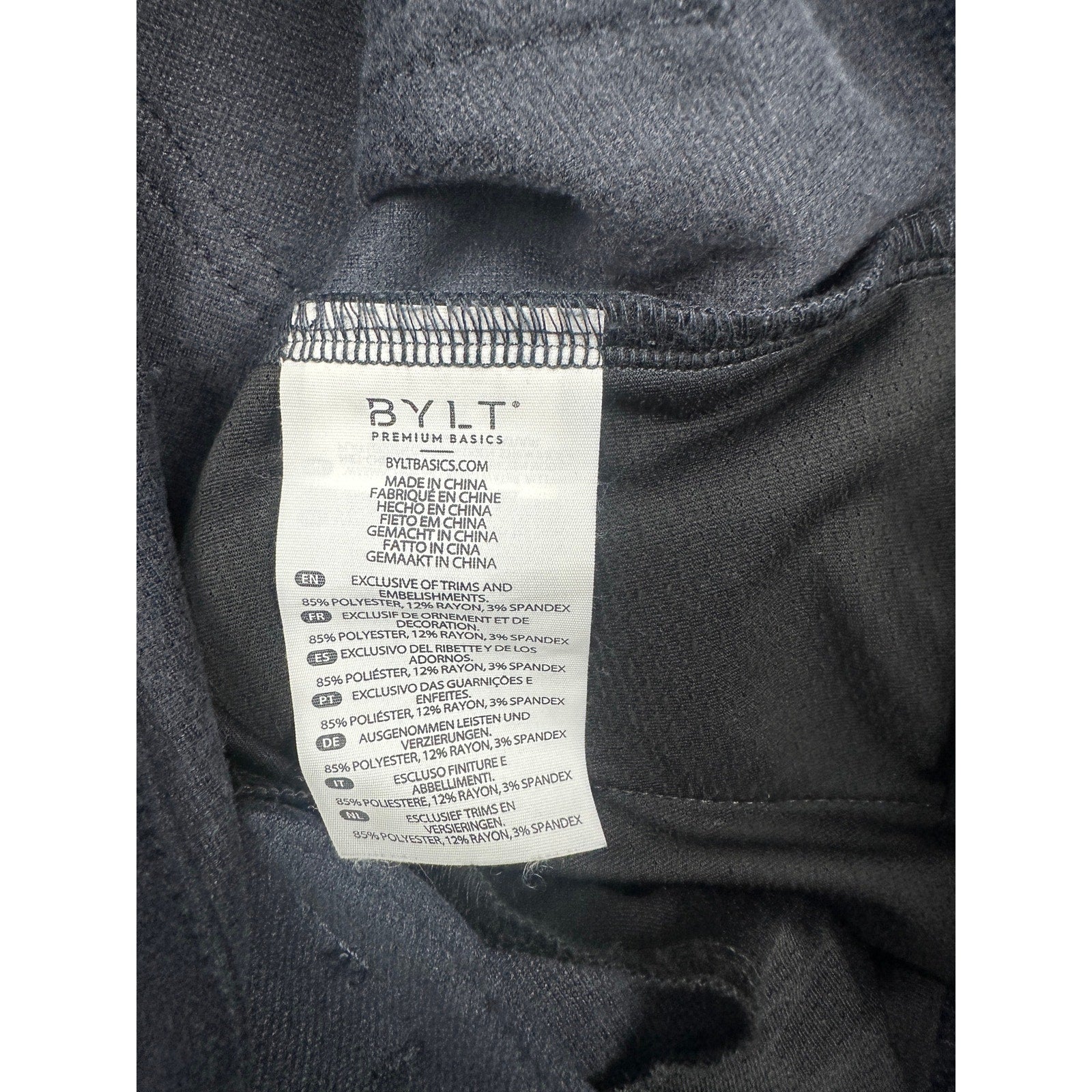 BYLT Coastal Straight Stretch Performance Trouser Pants in Navy — Size 32 // Preowned