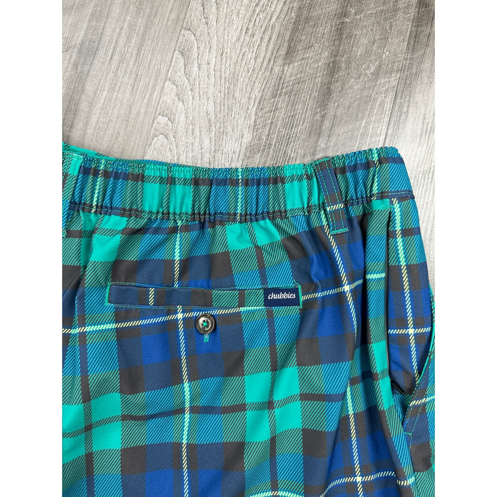 Chubbies Performance Everywhere 6-Inch Hybrid Drawstring Shorts in Green Blue Brown Yellow Cream — Size 2XL // Preowned