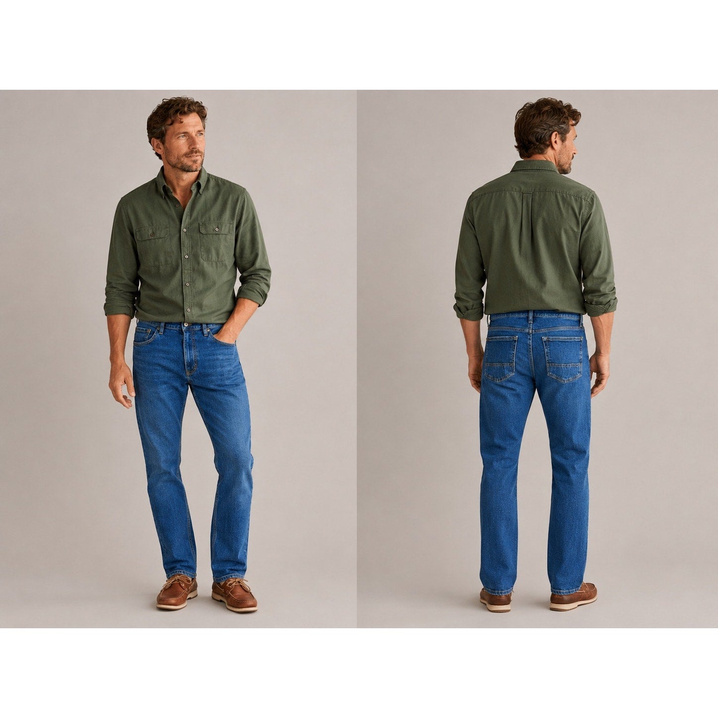 Orvis Five Pocket Straight Leg Stretch Jean in Blue — Size 32x30 // Preowned