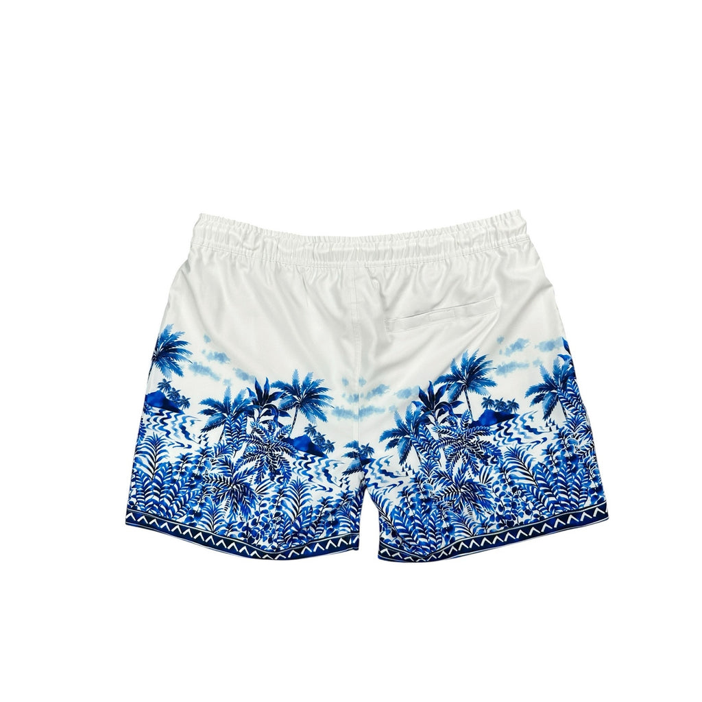 Robert Graham Tropical Palms Swim Trunks Riviera — Size Large