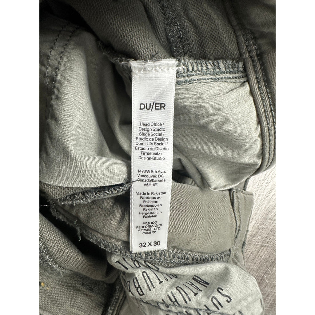 DU/ER N2X Slim Fit No Sweat Stretch Chino Pants in Light Fern — Size 32x30 // Preowned