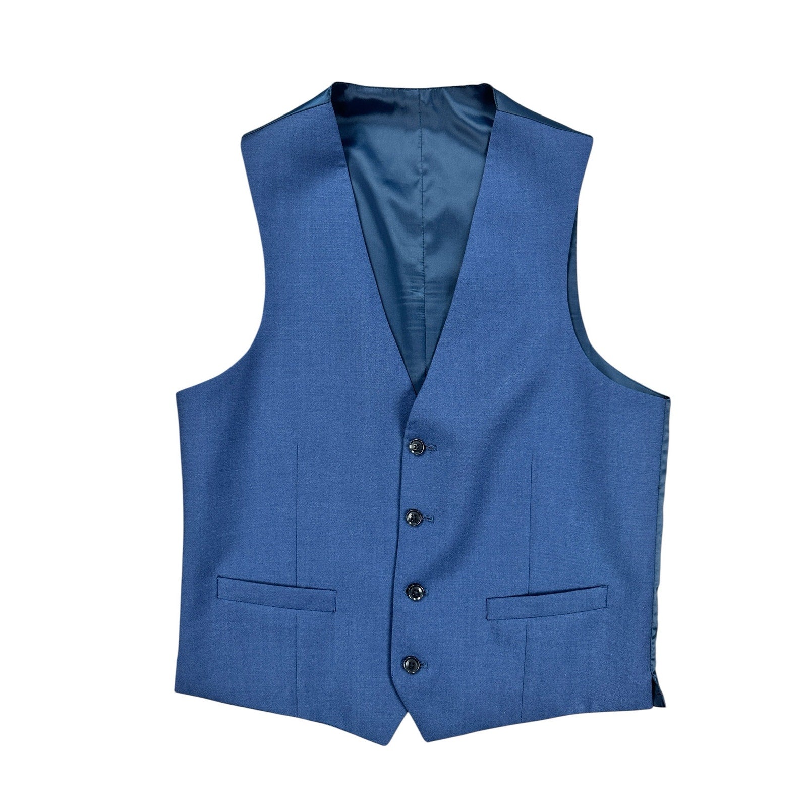 Calvin Klein X Slim Fit Stretch Three Piece Suit in Dark Blue Navy — Size 38R // Preowned