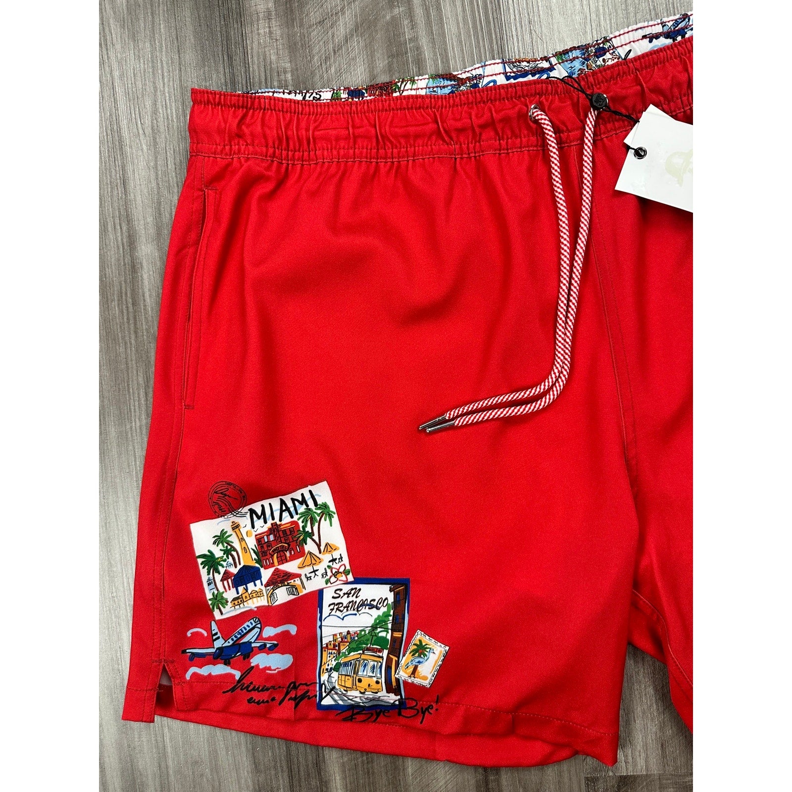 Robert Graham Traveling Swim Trunks Around the World — Size 2XL